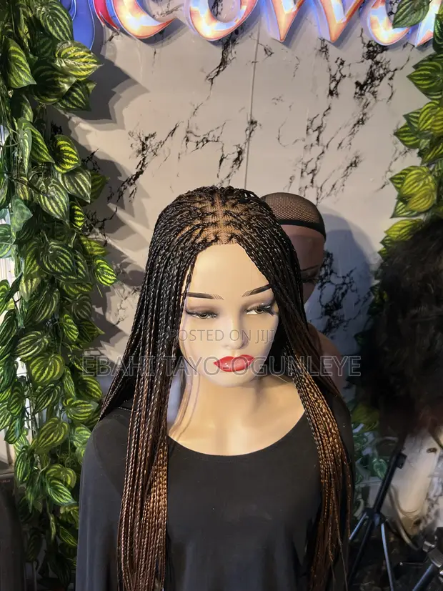 Bone Straight Braided Wig - 24/26" Ombré Gold - 1