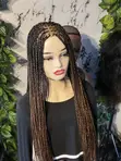 Bone Straight Braided Wig - 24/26" Ombré Gold - 2