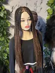 Bone Straight Braided Wig - 24/26" Ombré Gold - 3