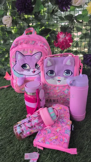 Smiggle 4-Piece Character Bag Set - Pink