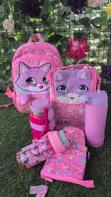 Smiggle 4-Piece Character Bag Set - Pink - 1