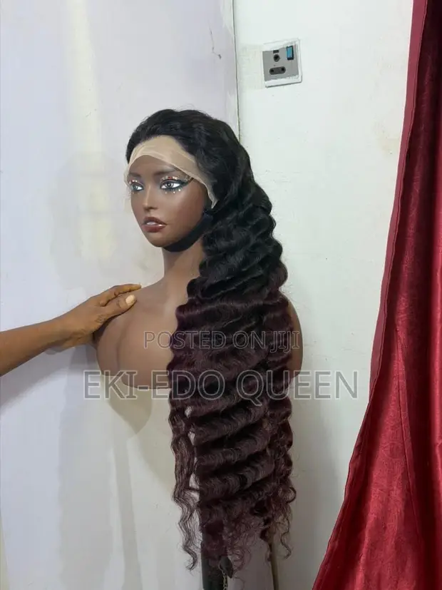 Deep Blend T4/116 13x4 Wig - 36" Curly Synthetic - 1