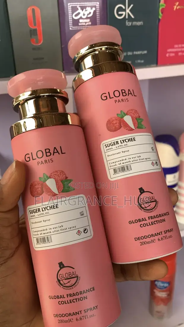 Global Paris Sugar Lychee Deodorant Spray - Floral, Sweet - 1
