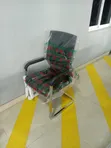 Office Visitors Chair - Black Metal Frame - 1