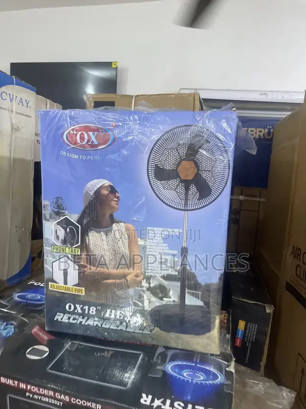 OX Hexa Rechargeable Electric Fan - 1