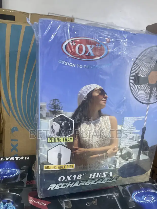 OX Hexa Fan Mai Cajin Baturi Mara Igwa - 1