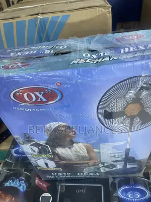 OX Hexa Fan Mai Cajin Baturi Mai Ɗaukar Hawa