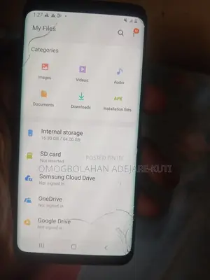 Samsung Galaxy S9 64GB Baki (An Yi Amfani Da Shi, Jikin Ya Fasa)