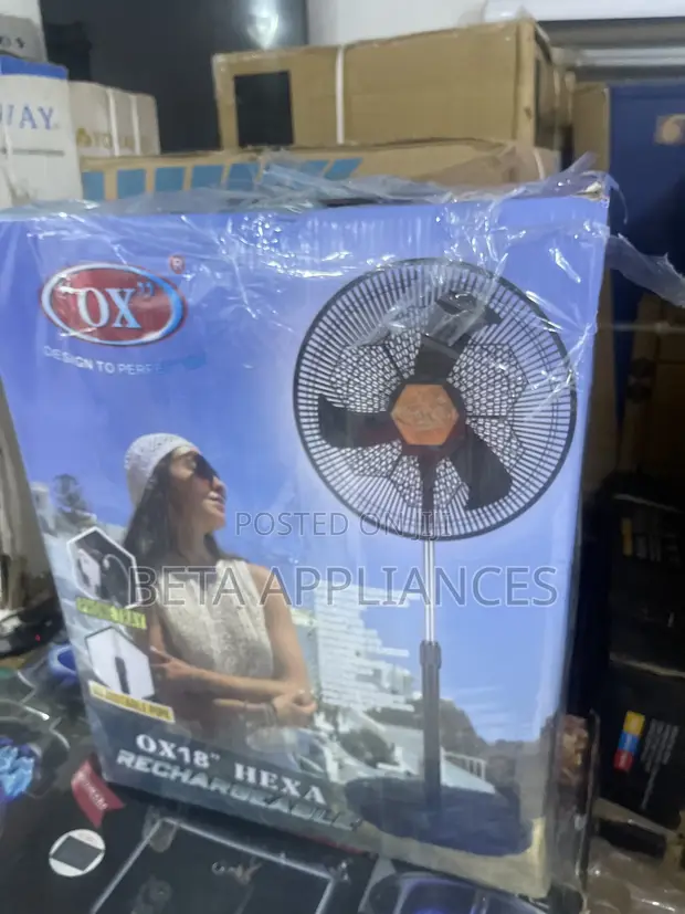 OX Hexa Rechargeable Table Fan - 1