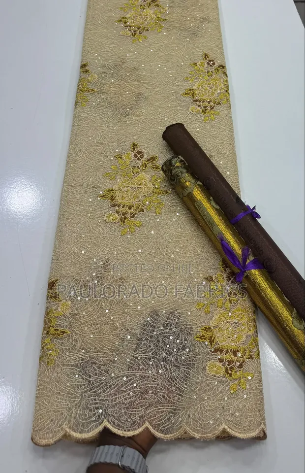 Beautiful Swiss Chantilly Lace Fabric - 1