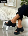 Classy Red Wedge Dressing Slippers - Size 37-42 - 4