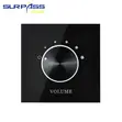Wall-Mounted Glass Volume Control Panel - Black - 2