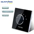 Wall-Mounted Glass Volume Control Panel - Black - 3