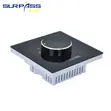 Wall-Mounted Glass Volume Control Panel - Black - 4