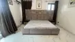 6x7 Upholstery Solid Bed Frame with Orthopedic Mattress & Side Tables - 1