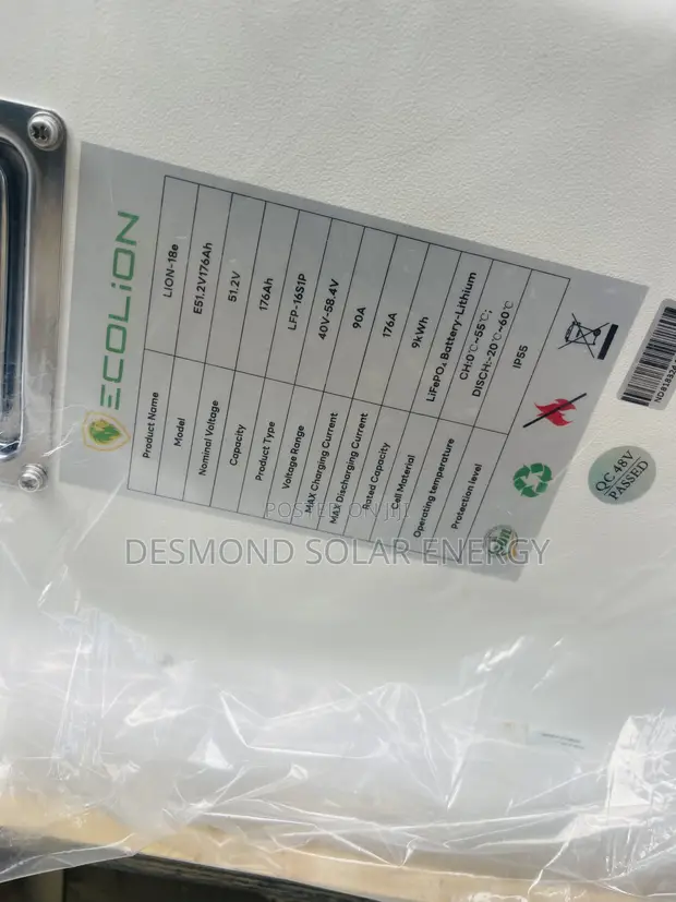 Ecolion 9kWh 51.2V Baturin Lithium - Farashi Mai Sauki - 1