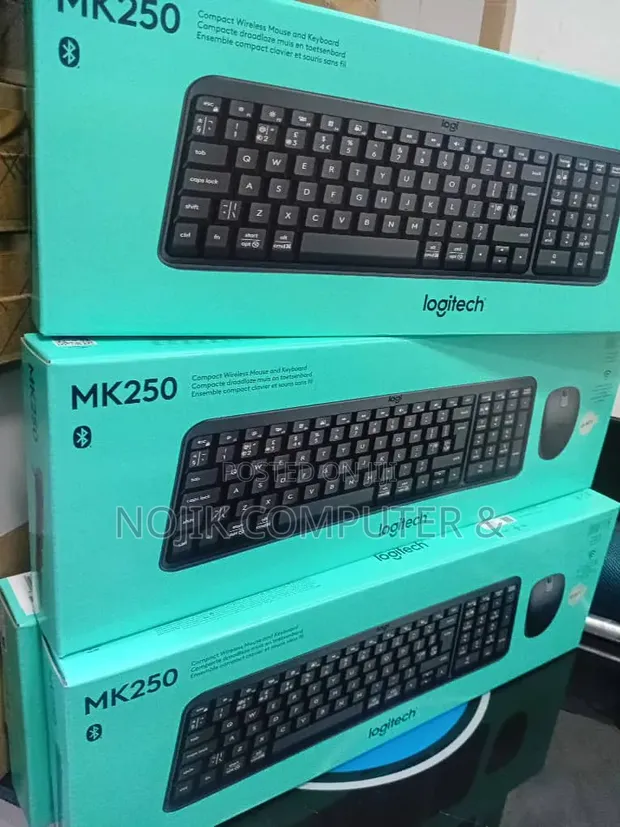Logitech MK250 Graphite Wireless Keyboard & Mouse Combo - 1