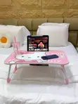 Foldable Laptop Table with Cup Holder - 1