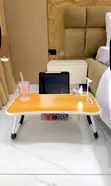 Foldable Laptop Table with Cup Holder - 4