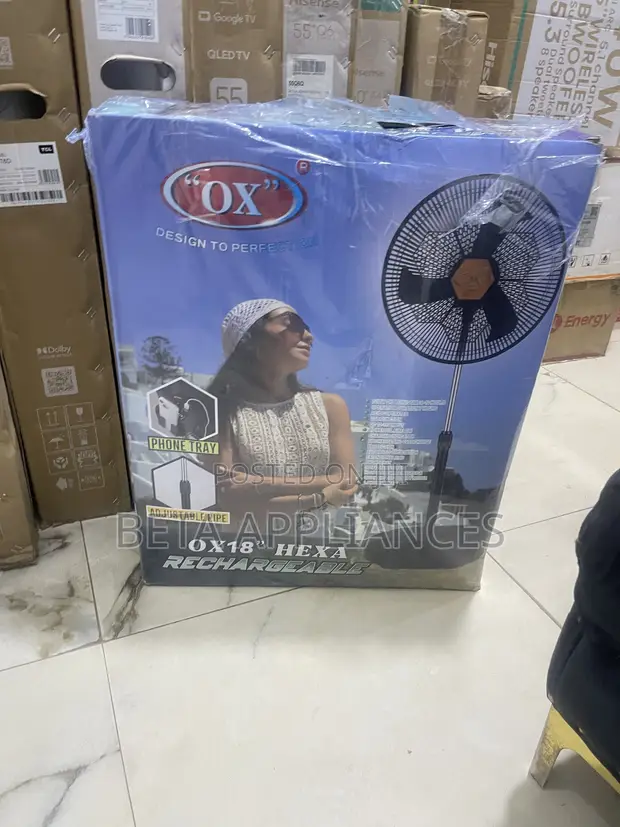 OX Hexa Super Airflow Rechargeable Fan - 1