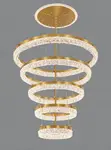 600mm Nordic LED Ring Chandelier - Black/Gold - 2