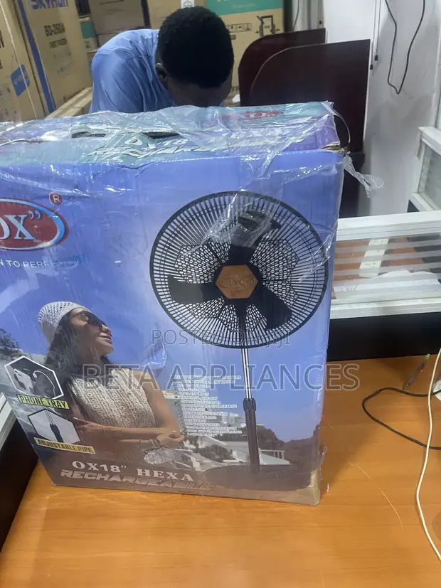 OX Hexa Cool Breeze Rechargeable Fan - 1
