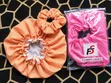 Brand New Reversible Satin Hair Bonnet - Orange - 1
