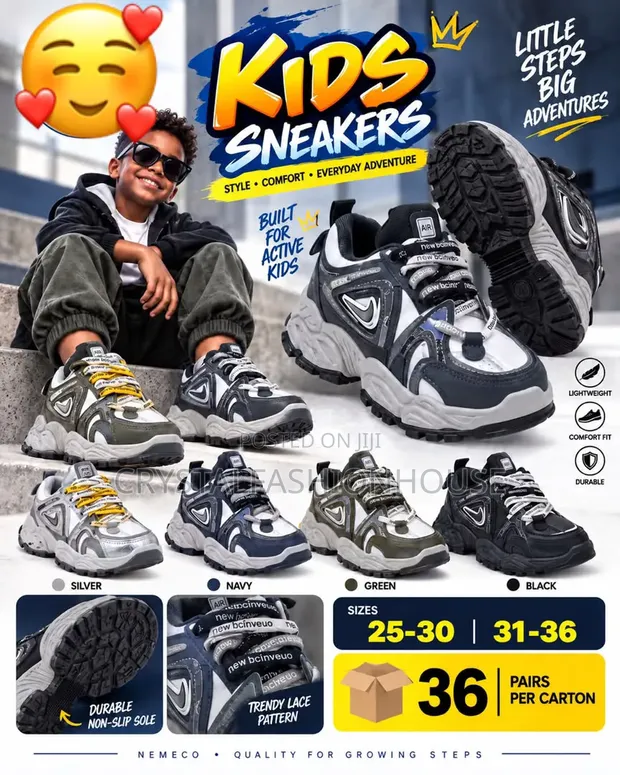 Power Kids Sneakers - Sizes 25-36 - 1