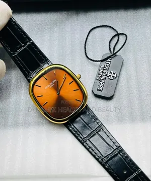 Patek Philippe Flat Luxury Leather Wristwatch