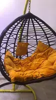 Used Hanging Egg Chair with Stand & Cushions - 1