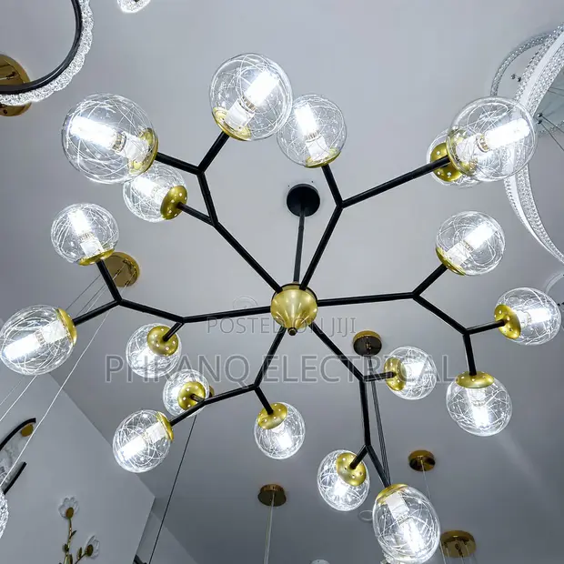 LED Gilashin Ball Chandelier Pendant Light - 1