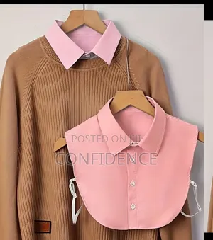 Detachable Fake Shirt Collar - Black & White