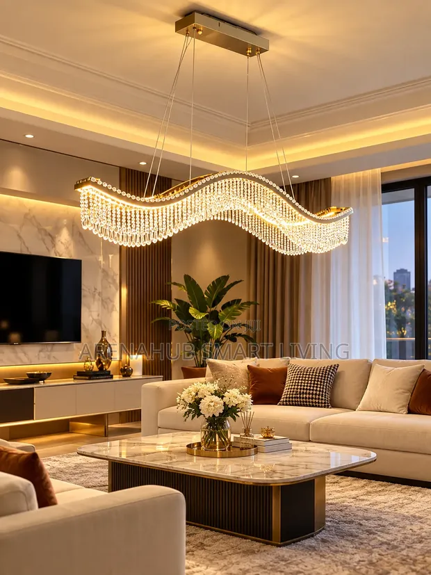 Luxury Crystal LED Chandelier Light Fixture - 1