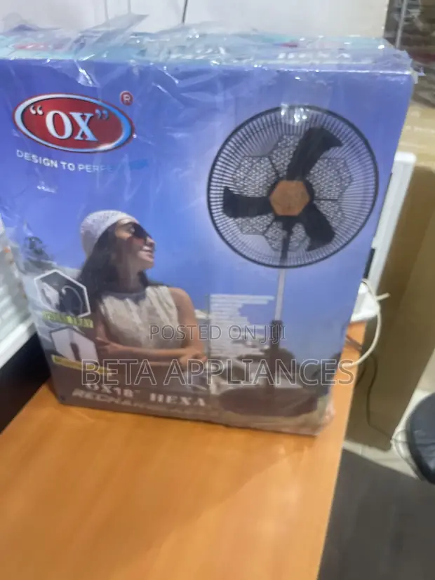 OX Hexa Rechargeable Power Backup Fan - 1