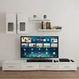 Modern White TV Stand Entertainment Center - 2