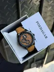 Poedagar Leather Chronograph Watch with Sapphire Glass - 5