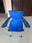 Foldable Camping/Beach Chair with Double Cup Holders - Blue - 4