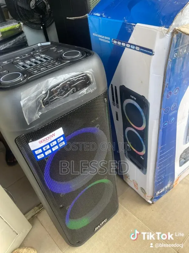 Ailipu 90000W Double Trolley Bluetooth Party Speaker with 2 Mics - 1