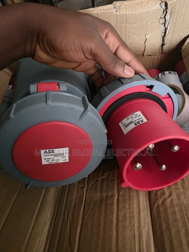 Original ABB 125A 4-Pin Industrial Socket Plug - 1