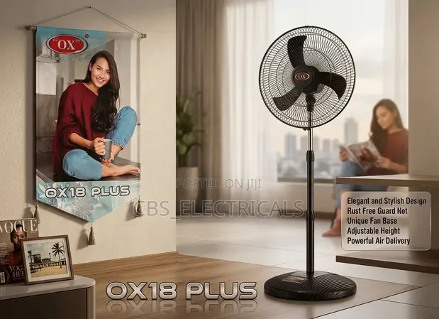 Brand New 18-Inch OX Plus Standing Fan - 1