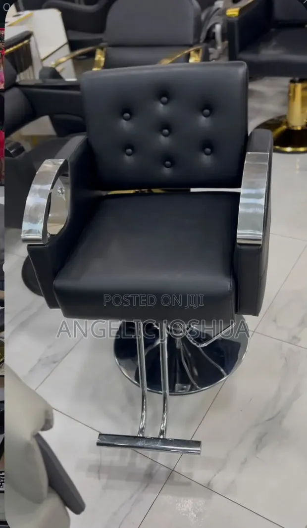 Button Silver Barber Chair - 1