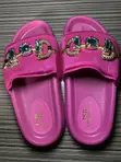 Gucci Pink Faux Leather Slides - Size 39 - 1