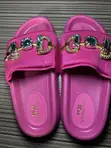 Gucci Pink Faux Leather Slides - Size 39 - 2