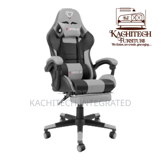 Ergonomic Gaming Chair with Round Armrests - 1