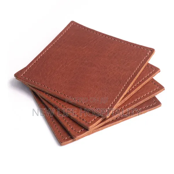 Branded Leather Coasters - 1