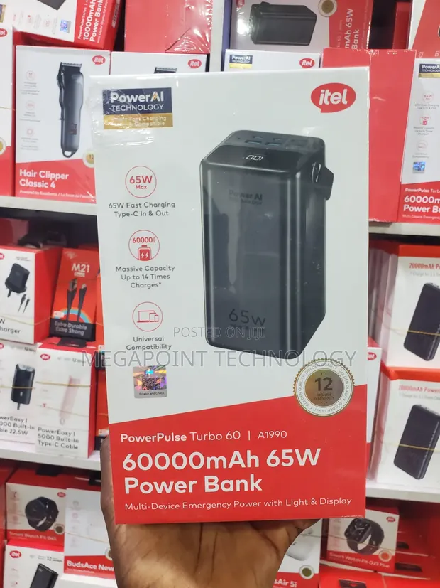 Itel 60,000mAh Power Bank 65W - 1