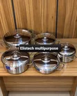 Korkmaz A-1900 Pro Astra 10-Piece Stainless Steel Pot Set - 1