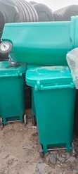 Durable Plastic Wastebin Bucket - 5L Green - 1