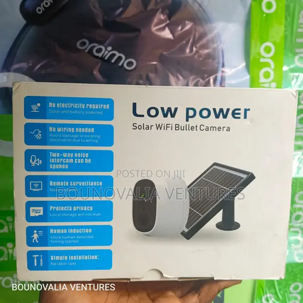 Low Power Solar WiFi Bullet Camera 1080p - 1