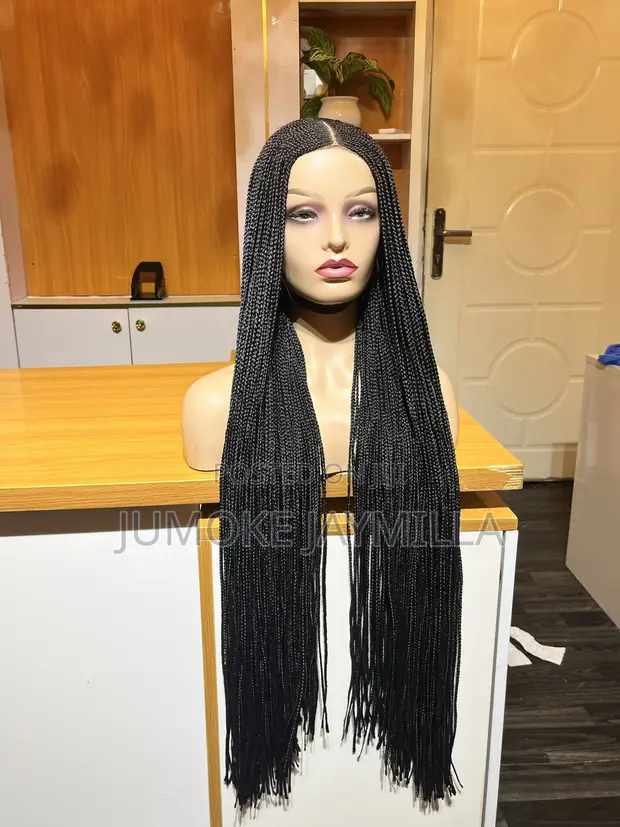 Long Braid Wig - Black Bob Marley Style - 1